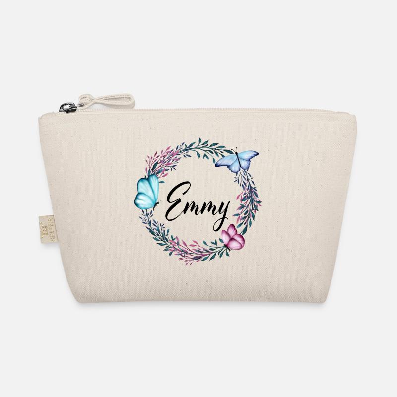 Emmy, nom, lettrage, couronne de fleurs, cadeau Trousse biologique