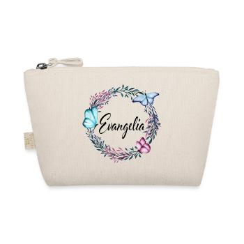 Evangelia, nom, lettrage, couronne de fleurs, cade - Trousse biologique - nature - Devant