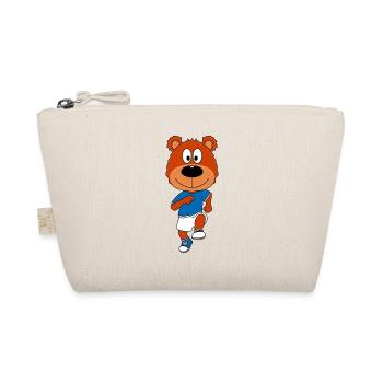 TEDDY - BÄR - TEDDYBÄR - LAUFEN - JOGGEN - SPORT - Bio-Täschchen - Natur - Vorne