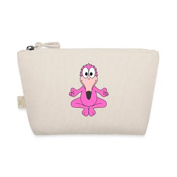 FLAMINGO - YOGA - TIER - VOGEL - TIERISCH - FUN - Bio-Täschchen - Natur - Vorne