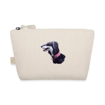 Saluki Hund Aquarell Farbe Illustration - Bio-Täschchen - Natur - Vorne