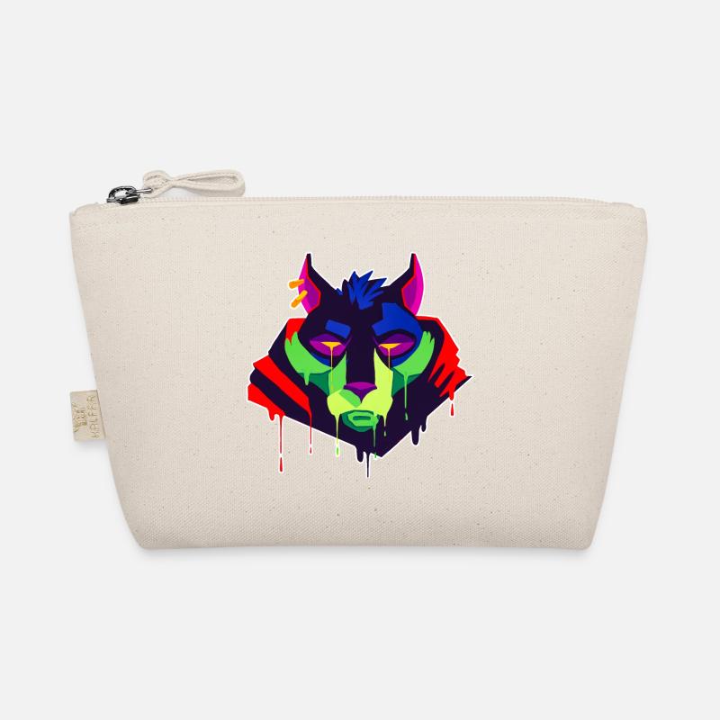 A Beautiful and Fun Tabaxi Wolf Design Organic Pouch