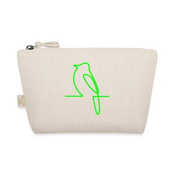 Leuchtender Vogel Linienkunst - Bio-Täschchen - Natur - Vorne