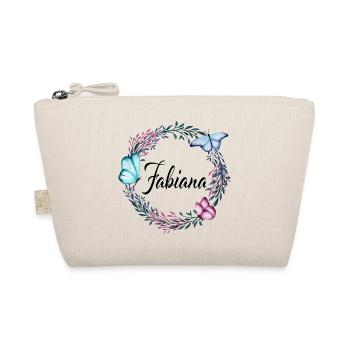 Fabiana, nom, lettrage, couronne de fleurs, cadeau - Trousse biologique - nature - Devant