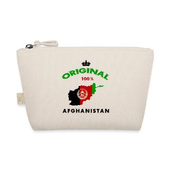 Afghanistan Original 100% Flaggen Design - Bio-Täschchen - Natur - Vorne