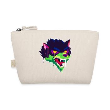 A Beautiful and Creepy Wolf Cartoon Design - Organic Pouch - nature - Front