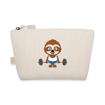 FAULTIER - GEWICHTHEBER - FITNESS - BODYBUILDING - Bio-Täschchen - Natur - Vorne
