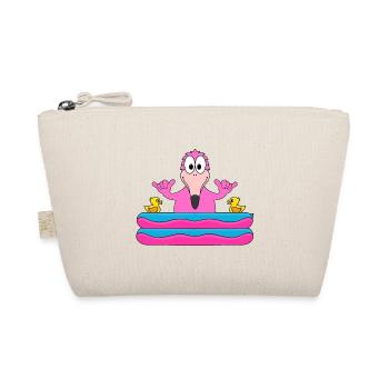 FLAMINGO - POOL - PLANSCHBECKEN - VOGEL - TIER - Bio-Täschchen - Natur - Vorne