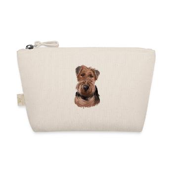 Welsh Terrier Hund Aquarell Skizze Illustration - Bio-Täschchen - Natur - Vorne