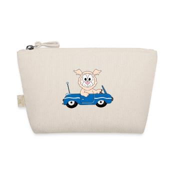 AUTO - CABRIO - LAMA - ALPAKA - TIER - KIND - BABY - Bio-Täschchen - Natur - Vorne