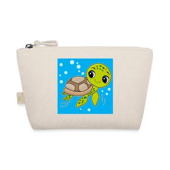 Turtle, cute animal, ocean - Organic Pouch - nature - Front