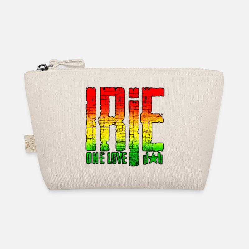 Reggae Peace Symbols on Graffiti Background - Organic Pouch - nature