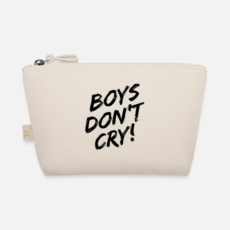Boys Don't Cry! Schwarzes Design Bio-Täschchen