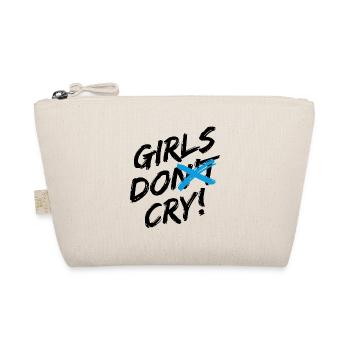 Girls Do Cry! Black design - Organic Pouch - nature - Front