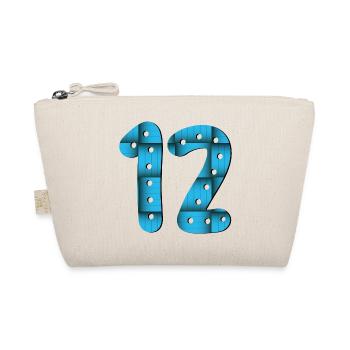 12e anniversaire - Numéro 12 - DOUZE - DOUZE ANS - Trousse biologique - nature - Devant