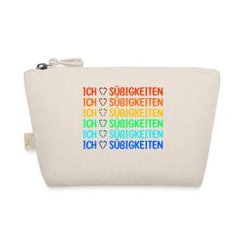 Nachspeise Lecker Statement Ich Liebe Süßigkeiten - Bio-Täschchen - Natur - Vorne