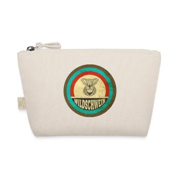Wildschwein Vintage Design - Bio-Täschchen - Natur - Vorne