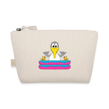 MÖWE - POOL - SHAKA - MEER - SEE - BADEN - SOMMER - Bio-Täschchen - Natur - Vorne