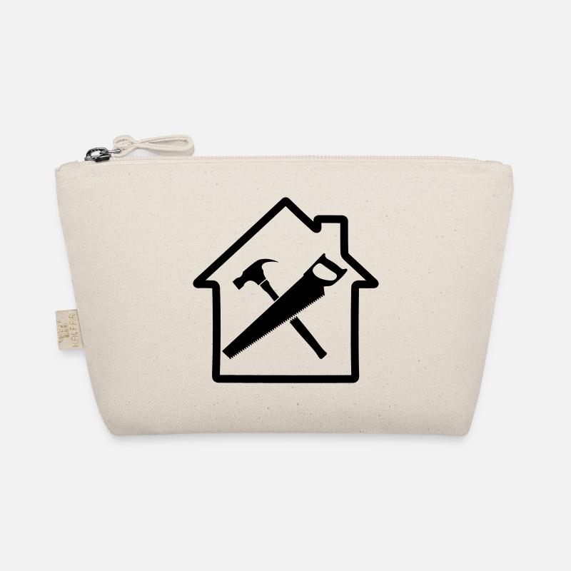 Carpenter tool logo house building Organic Pouch