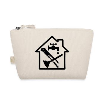 Tools logo plumber in cottage 2 - Organic Pouch - nature - Front
