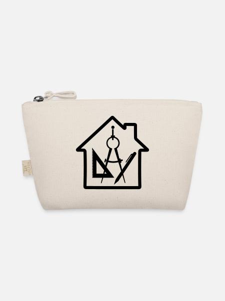 Logo Architect House Drawing - Organic Pouch - nature - Front