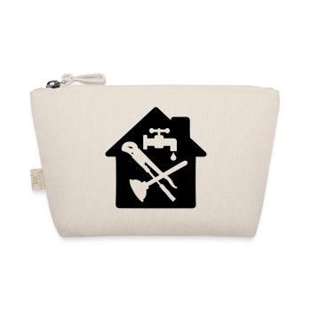 Tool logo plumber in cottage - Organic Pouch - nature - Front