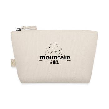 Minimalist Design I Love Mountains Woman Text - Organic Pouch - nature - Front
