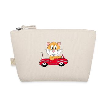 HAMSTER - AUTO - TIER - KIND - BABY - TIERISCH - Bio-Täschchen - Natur - Vorne