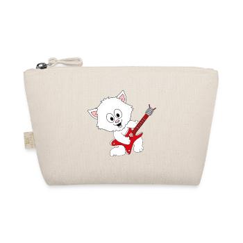 GITARRE - MUSIK - KATZE - TIER - KIND - BABY - Bio-Täschchen - Natur - Vorne