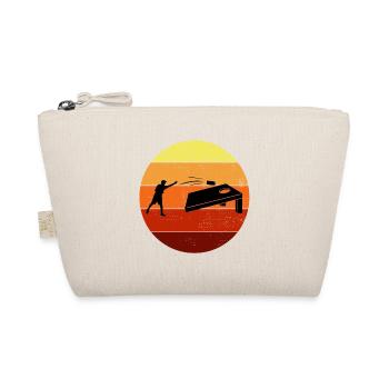 Cornhole Bean Bag Toss Lawn Game Vintage Retro - Organic Pouch - nature - Front