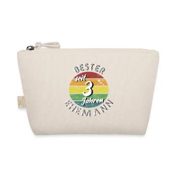 bester Ehemann seit 3 Jahren 3. Hochzeitstag retro - Bio-Täschchen - Natur - Vorne