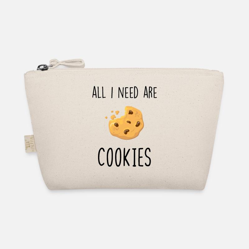 Alles, was ich brauche, sind Coockies - Bio-Täschchen - Natur