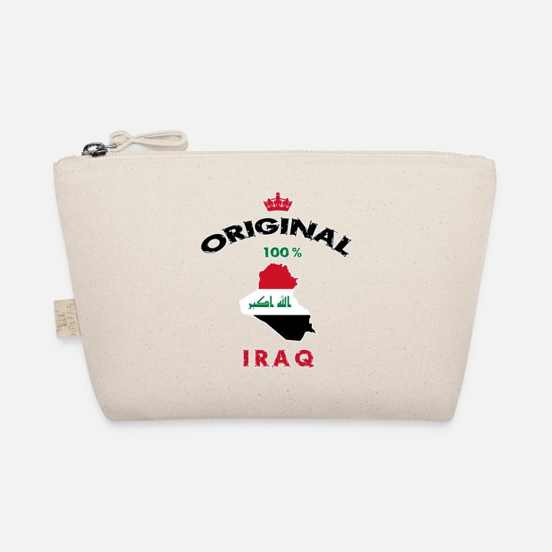 Irak Original 100% Flaggen Design - Bio-Täschchen - Natur