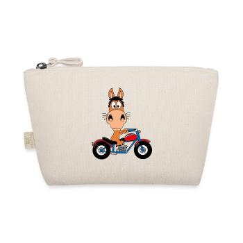 PFERD - PONY - MOTORRAD - BIKER - TIERISCH - TIER - Bio-Täschchen - Natur - Vorne