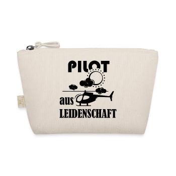 Pilot aus Leidenschaft Symbol Fliegen Hubschrauber - Bio-Täschchen - Natur - Vorne