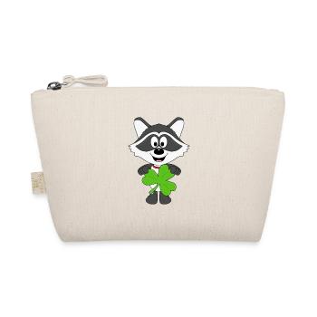 WASCHBÄR - KLEEBLATT - TIER - TIERISCH - FUN - Bio-Täschchen - Natur - Vorne