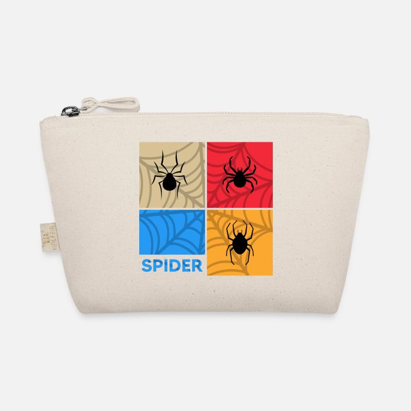 spider retro spider web networker arachnoidea Organic Pouch