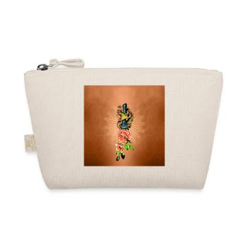 Stunning snake with flowers. - Organic Pouch - nature - Front