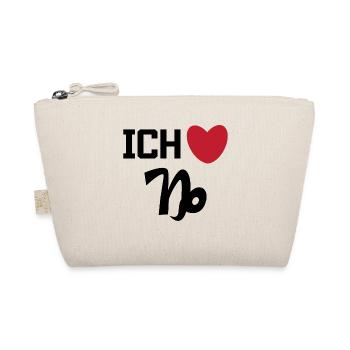 Heart Capricorn Statement Horoscope Zodiac Sign - Organic Pouch - nature - Front