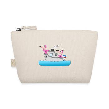 FLAMINGOS - BOOT - SCHIFF - LIEBE - SEEFAHRER - Bio-Täschchen - Natur - Vorne