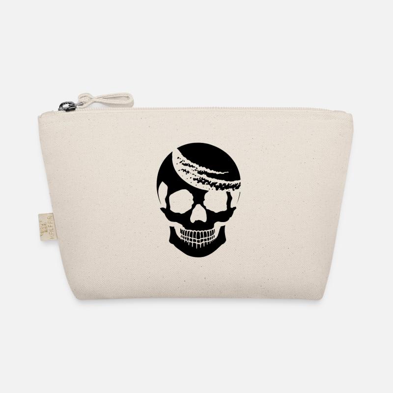 Black vector skull clean design Organic Pouch