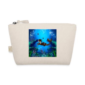 Wonderful steampunk seahorse on the ocean - Organic Pouch - nature - Front