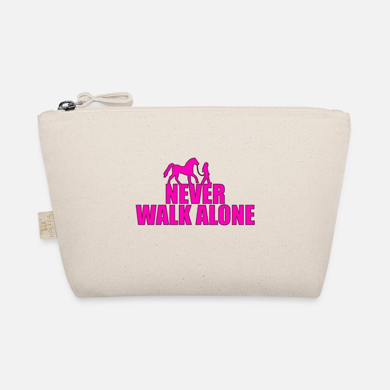 NEVER WALK ALONE - PFERD - REITERIN - PONY - LIEBE Bio-Täschchen