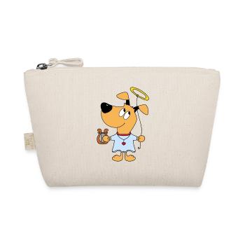 HUND - ENGEL - HIMMEL - HARFE - HEILIGENSCHEIN - Bio-Täschchen - Natur - Vorne