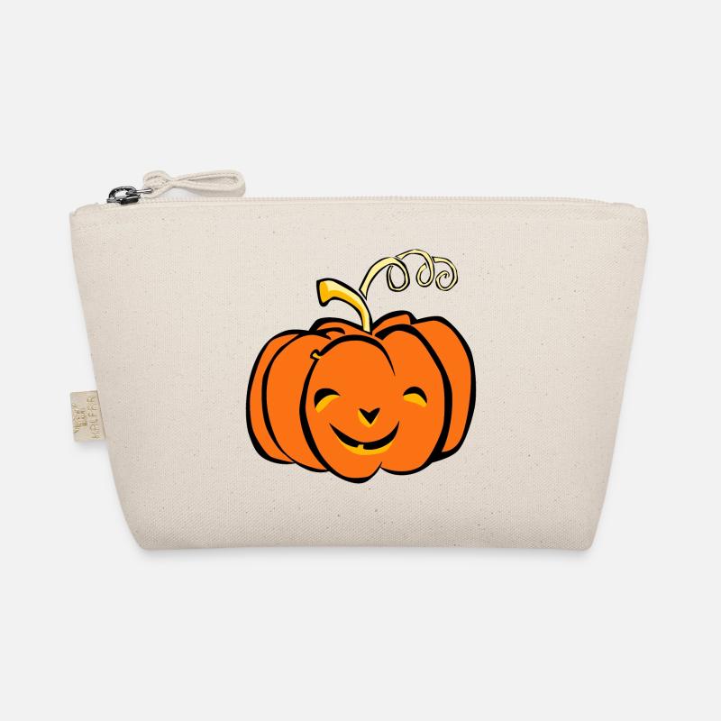 Kürbis Herbst Halloween Design Orange Bio-Täschchen