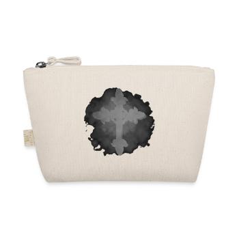 nebeliges gothic-kreuz, verschenken - Bio-Täschchen - Natur - Vorne