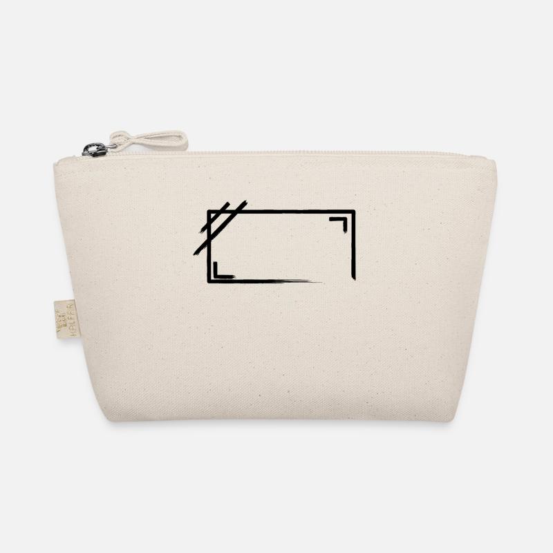 Weathered Rectangular Frame Strokes Organic Pouch