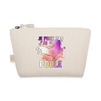 je peux pas j'ai poule watercolor - Trousse biologique - nature - Devant