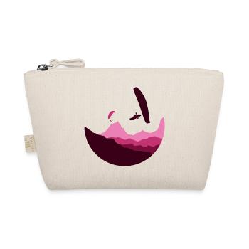 Mountains in a Circle Paragliding pink - Organic Pouch - nature - Front