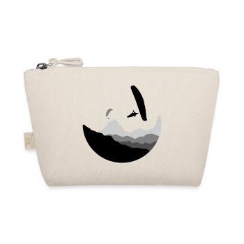 Mountains in a Circle Paragliding grey - Organic Pouch - nature - Front